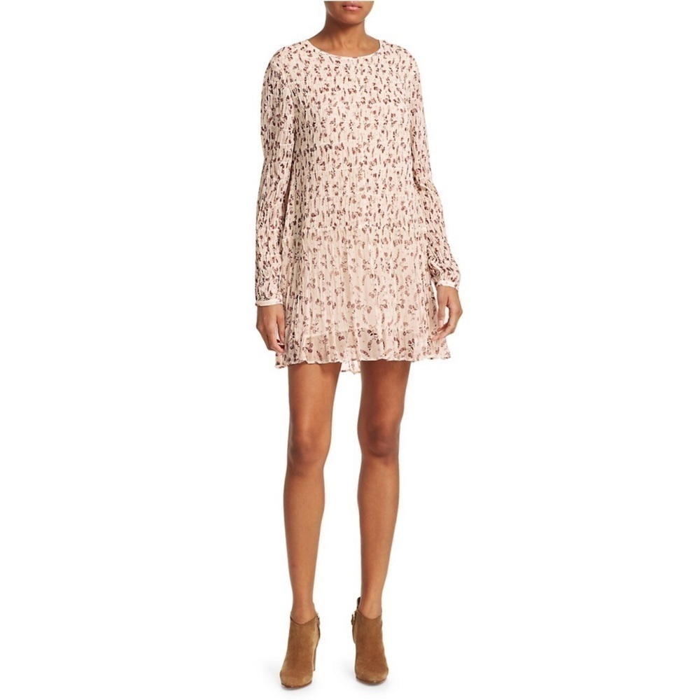 FRAME Floral Smocked Dress L